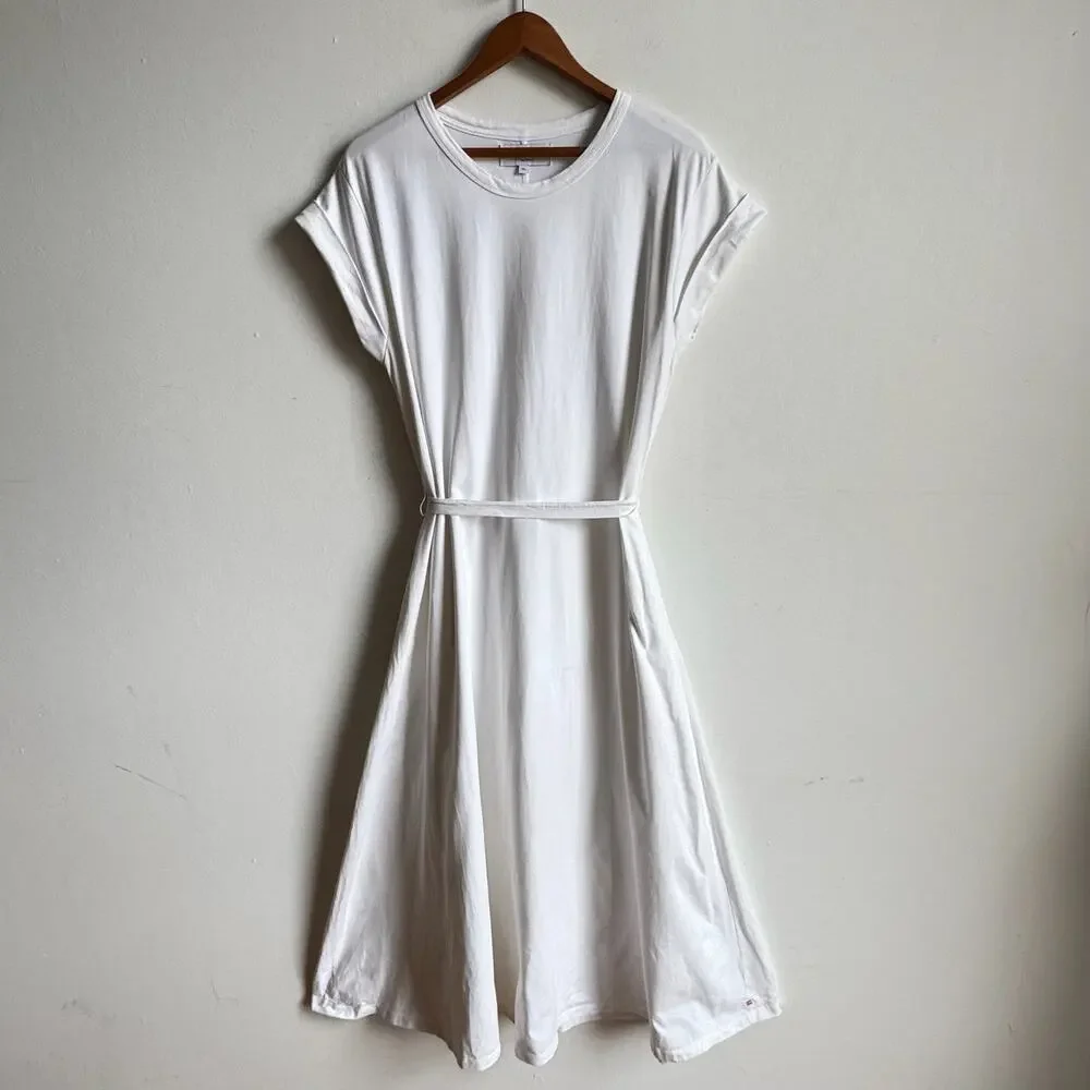 LA LIGNE Andie Midi Dress in White - Picture 2 of 8